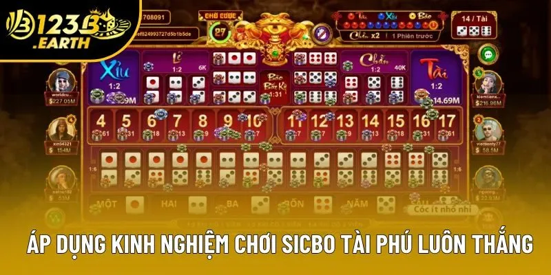 Áp dụng kinh nghiệm chơi Sicbo tài phú luôn thắng